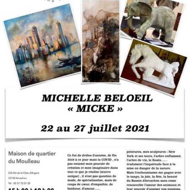 exposition peinture/sculptures par Michelle Beloeil